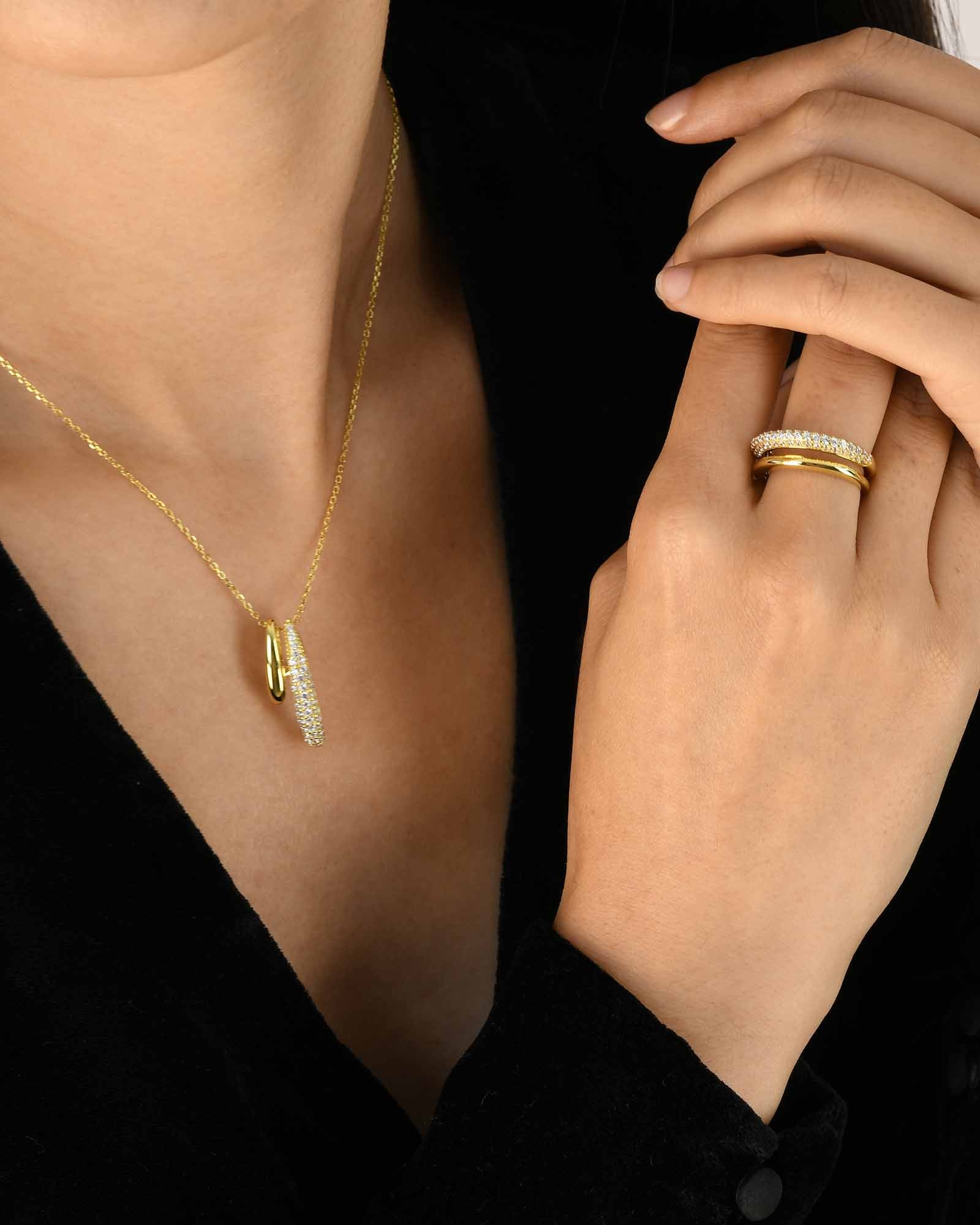 Elongated Drops Necklace - 8230200