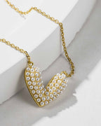 Heart Pearl Necklace - 8130000