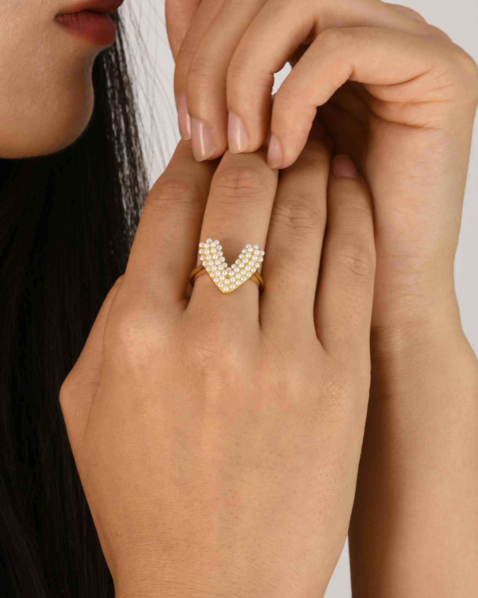 Heart Pearl Rings - 8110000
