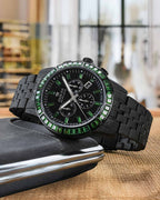 Majesté Frosted Iced Out 1182 Emerald Green - 43mm