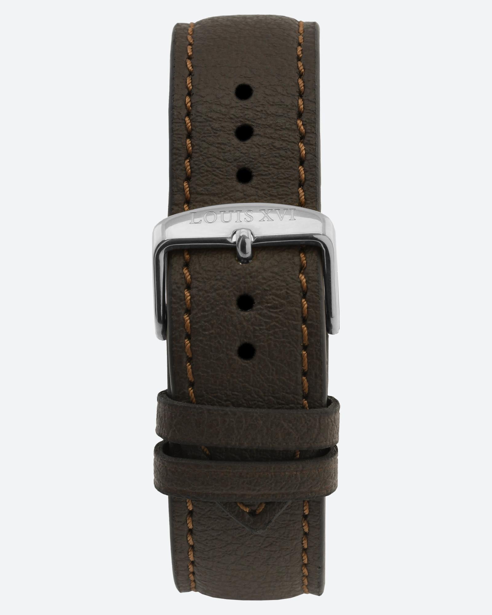 Bracelet Apple Leather - Brown/Silver