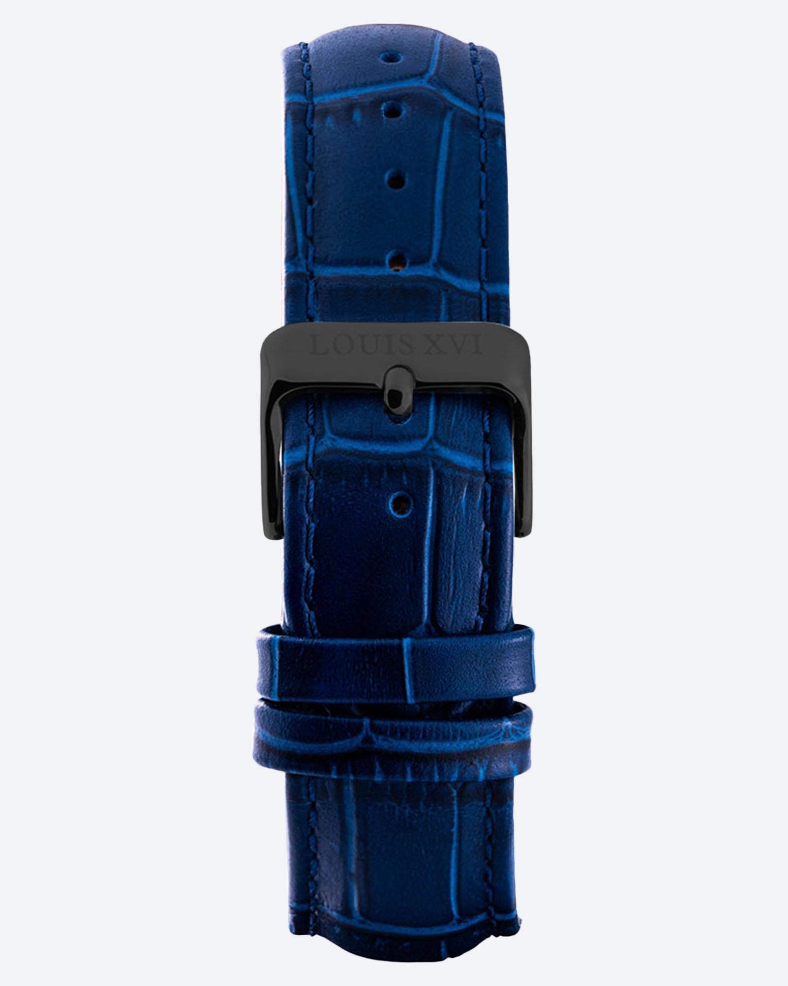 Leather Strap - Blue/Black