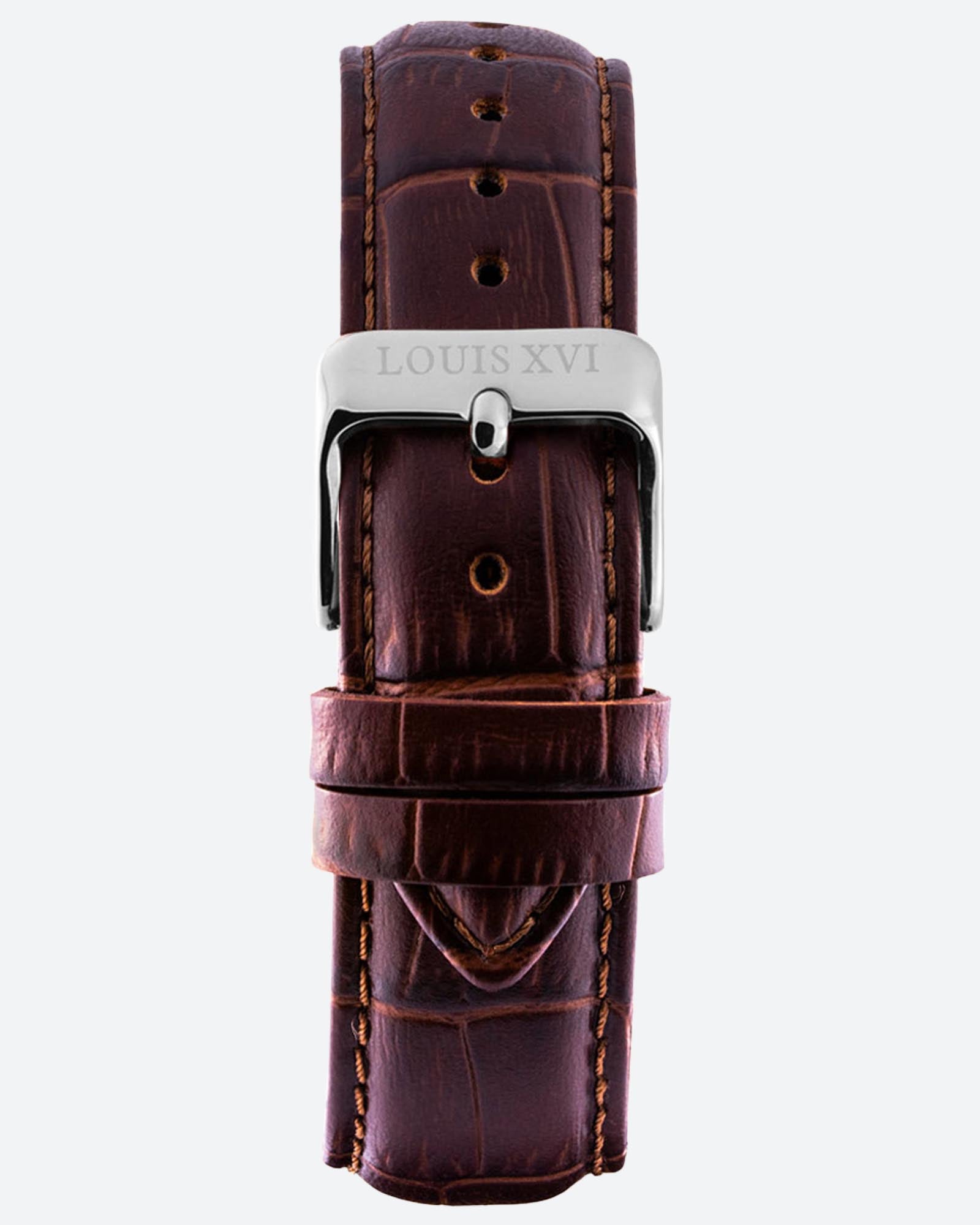 Leather Strap - Brown/Silver