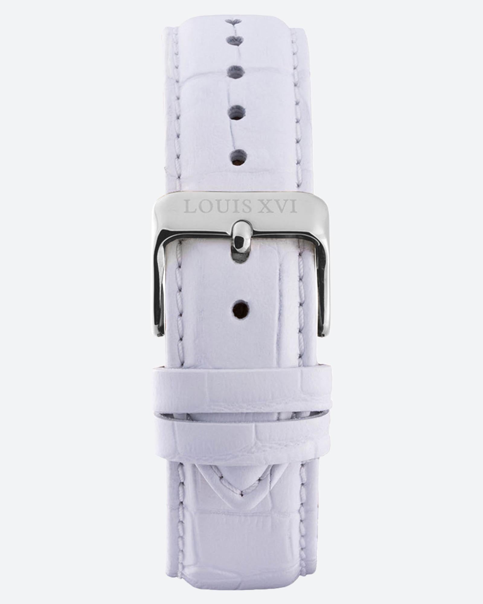 Leather Strap - White/Silver