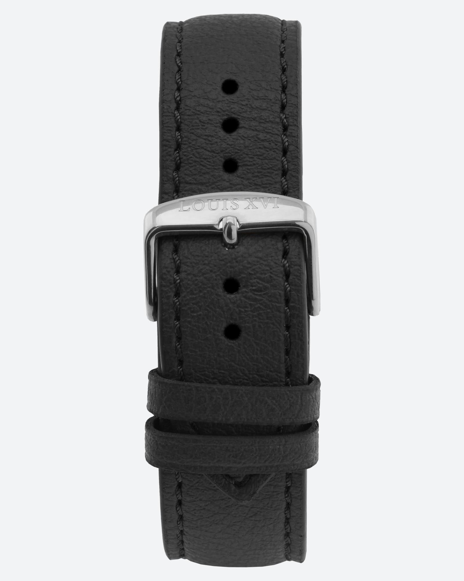 Bracelet Apple Leather - Black/Silver